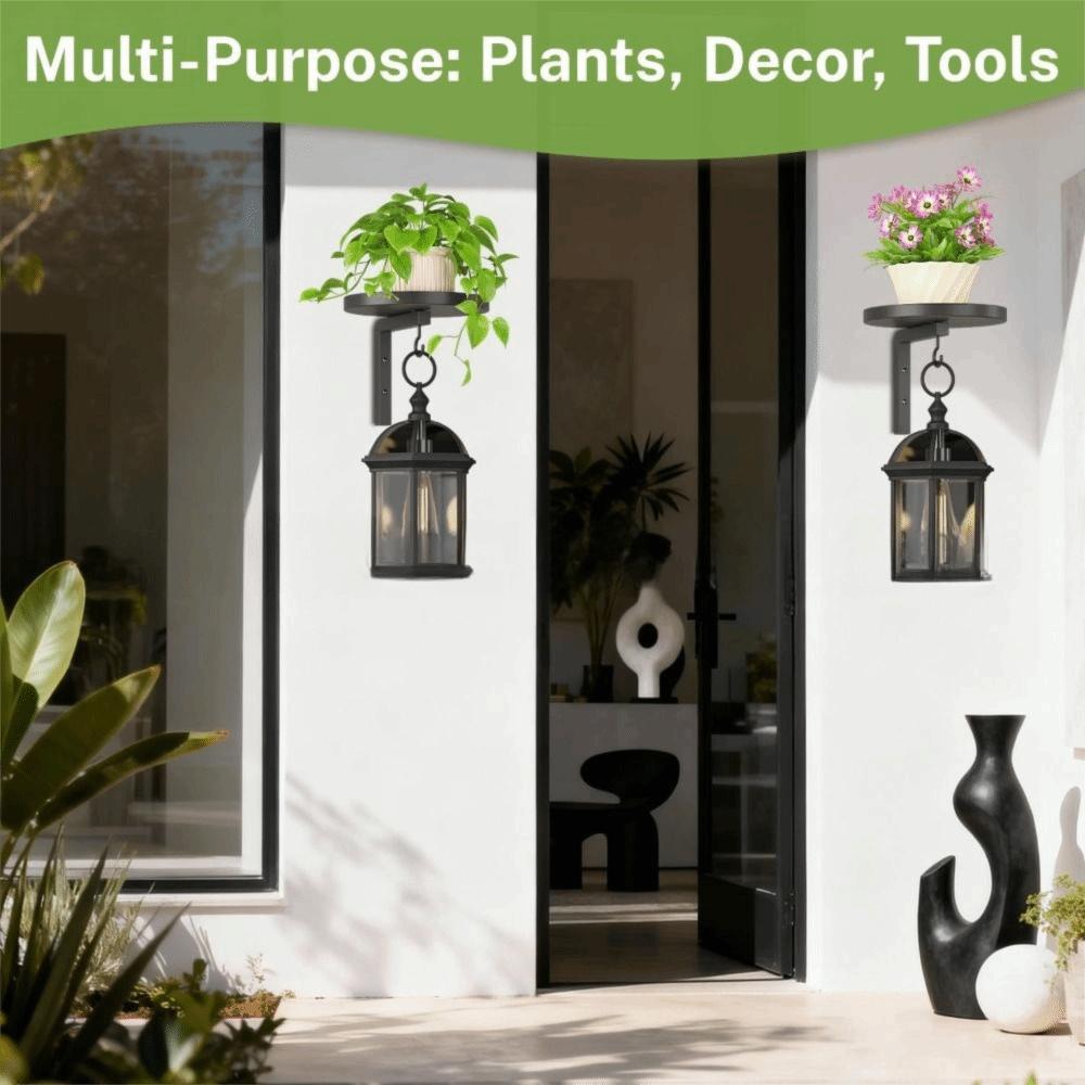 Raised Tray Edge Plant Display Stand Carbon Steel Flower Pot Rack  Window Display