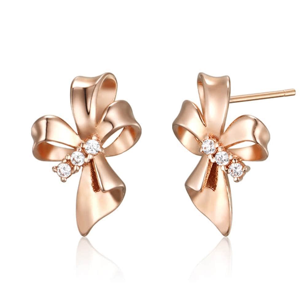 14K Gf Lovely Ribbon Earrings C24Egf221