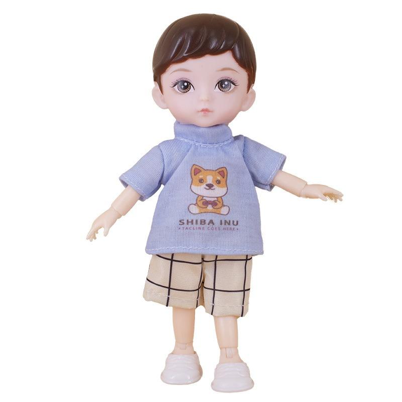 16cm/6.3in Cute Little Doll, Little Boy Doll, Cute Changing Clothes, Birthday and Holiday Gifts for Boys and Girls