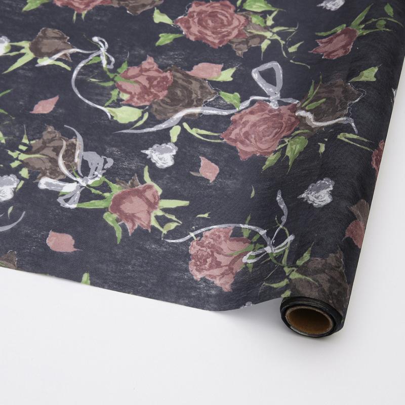5 Yards/Rolle Blumenstrauß Kunstpapier Verpackungspapier Milchbaumwolle Innenfutterpapier Bedrucktes Vlies-Baumwollpapier