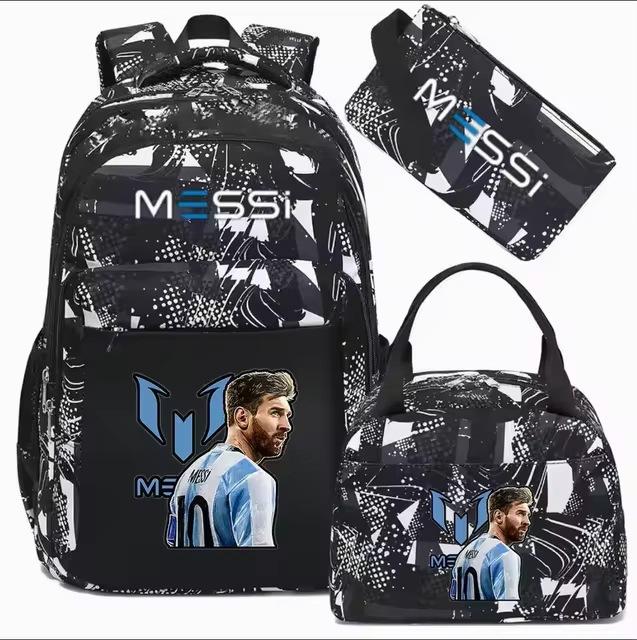 3-delige Schoolrugzakset voor Studenten Grote Capaciteit Oxford Stof Schooltas met Schouderband en Etui 3 piece set hemelsblauwe kleur