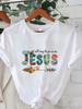 Casual Unisex Short Sleeve Clothes Tops Jesus Faith Hope Floral Arrow Printed Daily Wear Soft Stylish Basic TShirt