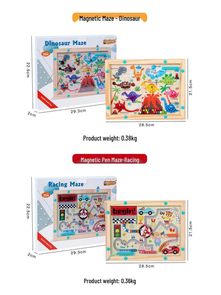 Cross-Border Montessori Children's Magnetic Bead Maze Board: Educational Color Sorting and Counting Toy