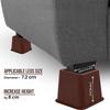 Plastic Furniture Risers, Heavy‑Duty 3 Inch & 5 Inch Combo, Anti‑Slip Bed Sofa Table Chair Cabinet Height Increasing Pads