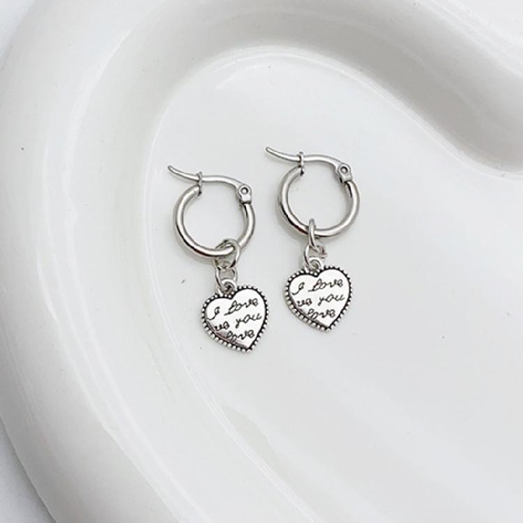 4Pairs Heart and Butterfly Earrings Stylish Drop Earrings Earwear for Women Girl