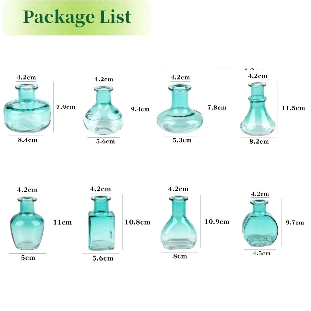 European Style Colored Glass Vase Water Nourishing Green Plants Flower Arrangements Desktop Ornaments Home Decoration