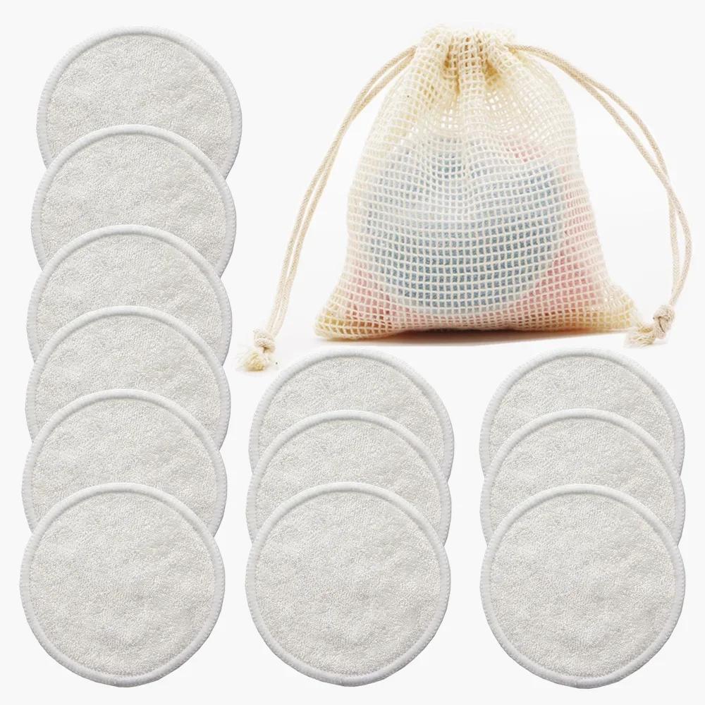 12PCS Reusable Rounds Makeup Remover Pads for All Skin Types Facial Cleansing Skincare Pads with Laundry Bag Beauty Essentials
