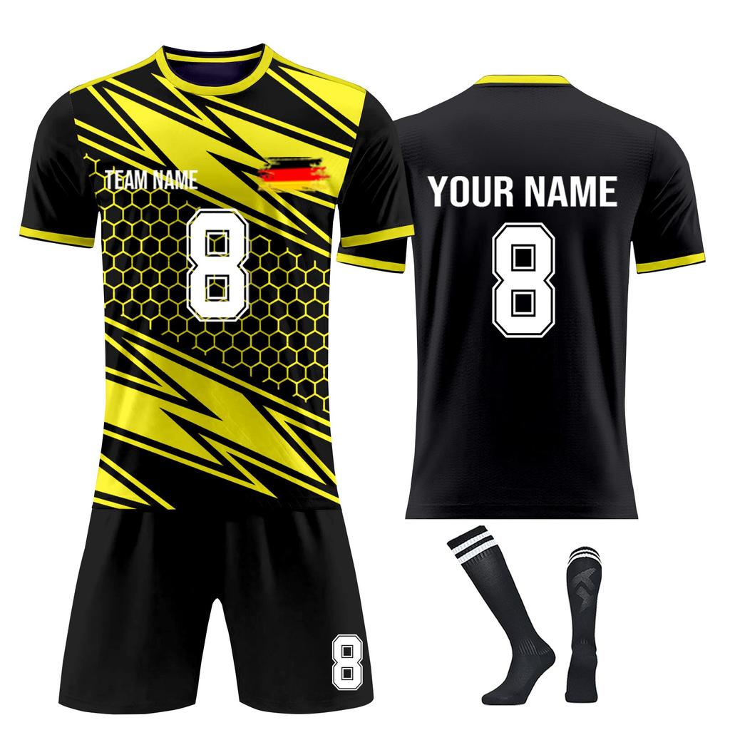 Personalised Shirts Kit Mens Girls With Name Number Custom Football Jerseys For Boys Training Suit