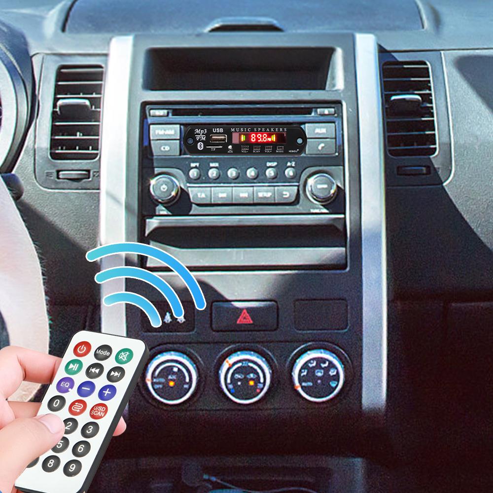 Car 12V FM Radio Module 50W Amplifier Stereo MP3 Decoder Board Bluetooth 5.0 USB TF Card AUX For Recording Speaker Handsfree