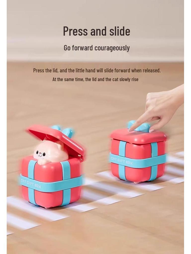 Kids' Cartoon Cat Pullback Inertia Car Toy - Fun Birthday Gift