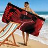 Red Skull 2D Flat Print Beach Towel, Large Soft Quick Dry Towel for Beach Camping Swimming.MSTJ0918285