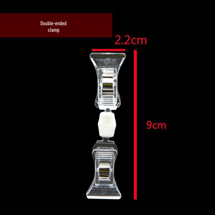 Double-Ended Crystal Shelf Clip for POP Display and Price Tags