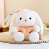 Plush Bunny Keychain With Embroidered Details For Girls Backpack Accessories