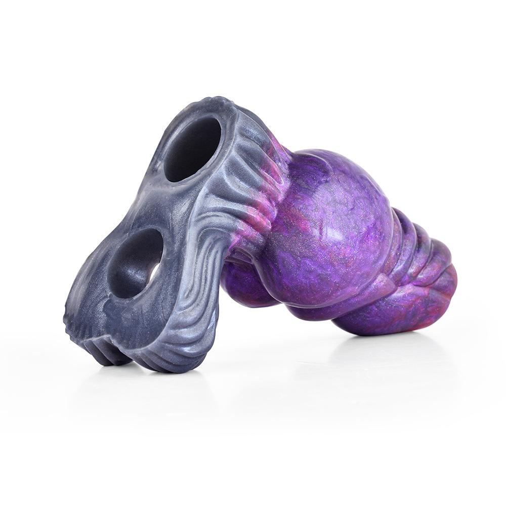 Silicone Penis Sleeve Condom Extender Soft Realistic Dildo Adult Sex Toy for Men Women Pegging Strap On