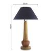 62 Cm Wooden Table Lamp for Bedroom Living Room, Timber Turned Wood Bedside Night Lamp With, E27 Holder, Bulb Included Home Décor Lighting