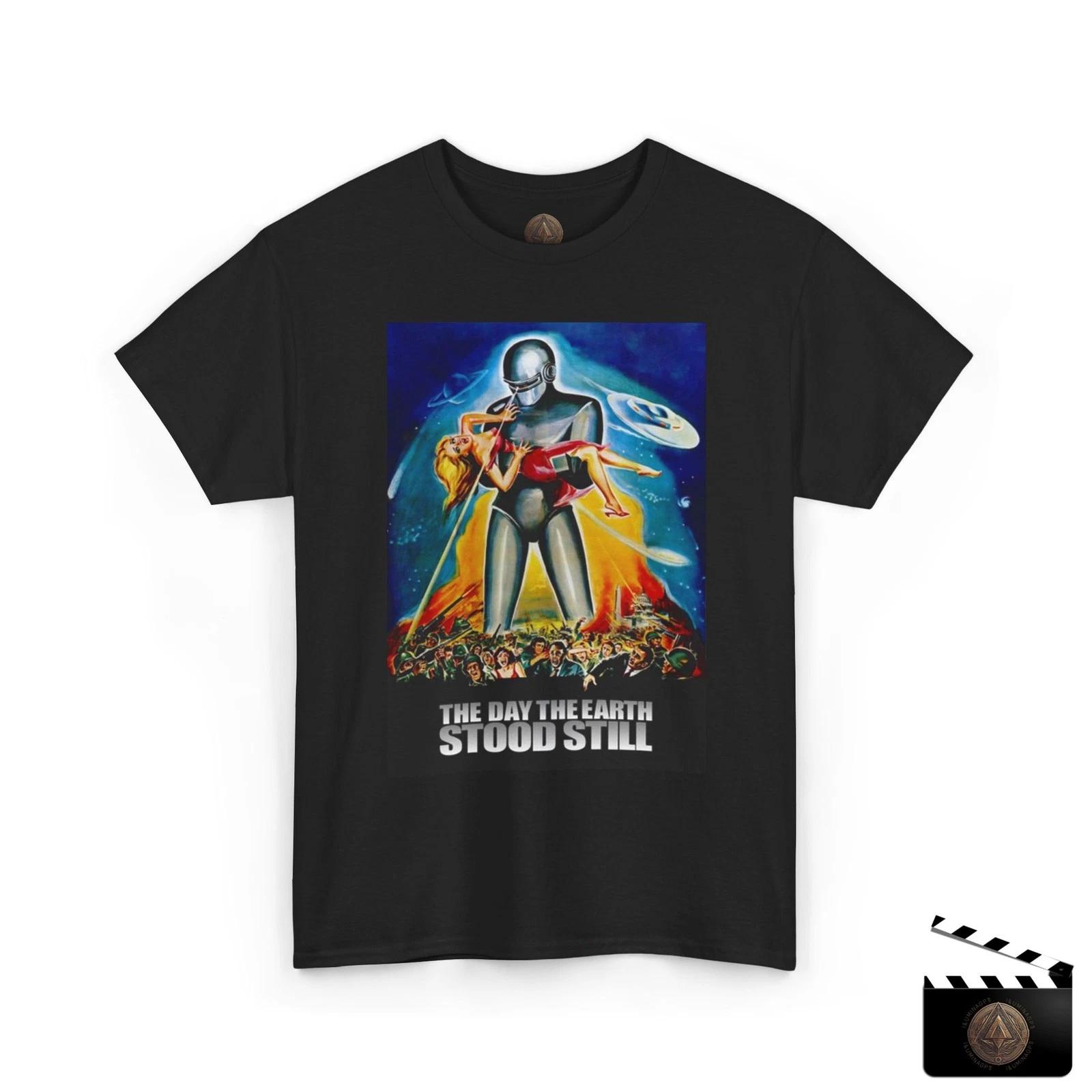 The Day The Earth Stood Still T shirt, Retro Sci-Fi Movie Tee, Gort RoboT shirt 4XL