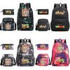 Toy Story Cartoon Print Oxford Canvas Backpack With Zipper Closure For Casual Travel Teens