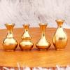 1PC Small Ornaments Portable Home Decor Tea Ceremony Brass Vase Buddhist Supplies Mini Gourd Incense Holder Aromatherapy Stove