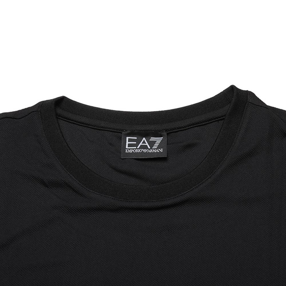Emporio Armani FW22 Logo Embellished Crew Neck Short Sleeve T-Shirt Men Tops Black 3LPT38-PJCDZ-1200