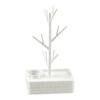 Tree Jewelry Stand for Dresser Storage with Rotating Branch Display and Bottom Tray, Daily Necklace Bracelet Holder