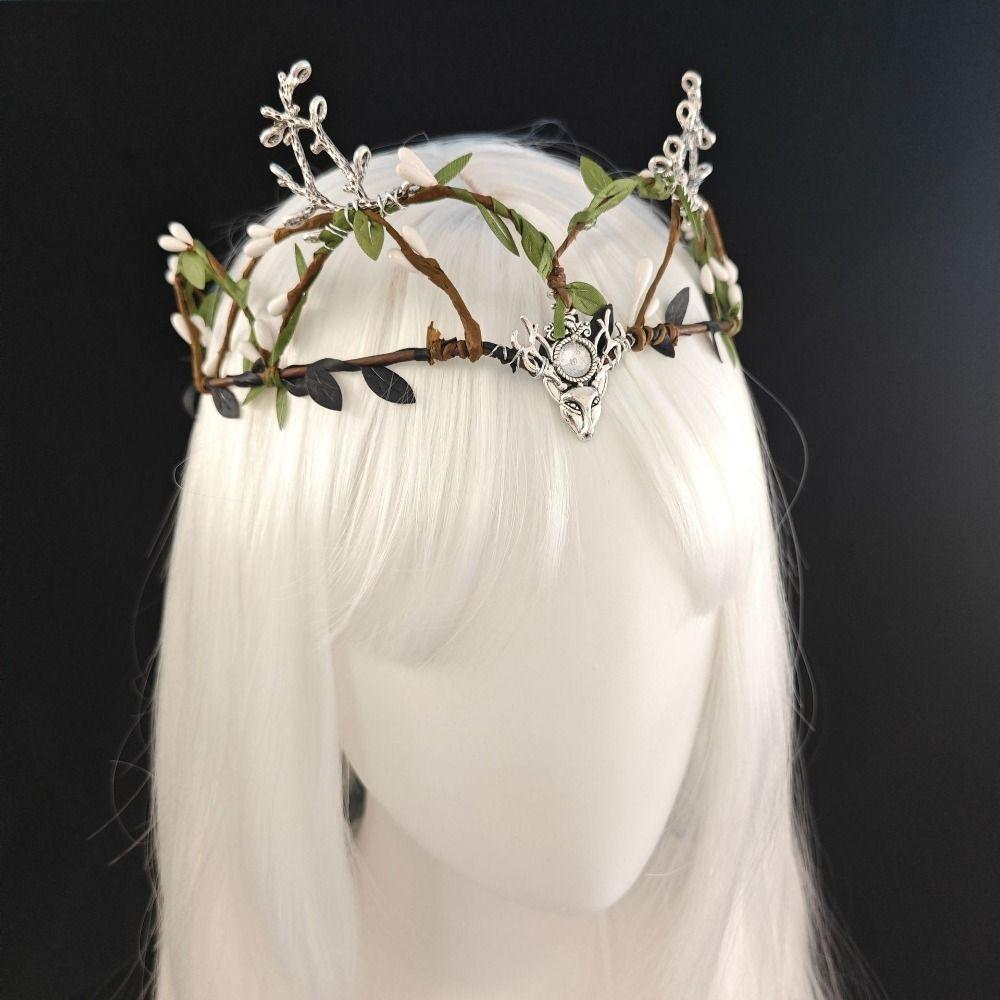 Rhinestone Decorated Fairy Tiara Twig Branch Design Fairy Headpiece Woodland Elven Crown For Women