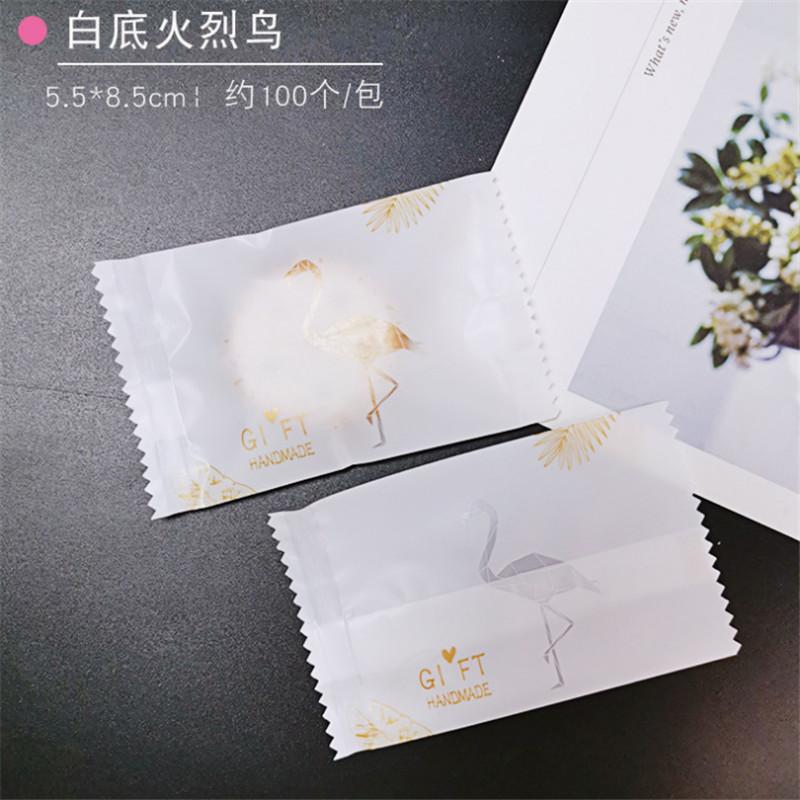 100 Stück Neue Schneeflocken-Knusperverpackung Blumentee Kekse Nougat Maschinell versiegelt Transparente Gefrostete Beutel Weihnachtsgeschenkverpackung