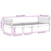 Kids Bed without Mattress White 90x200 cm Solid Pine Wood