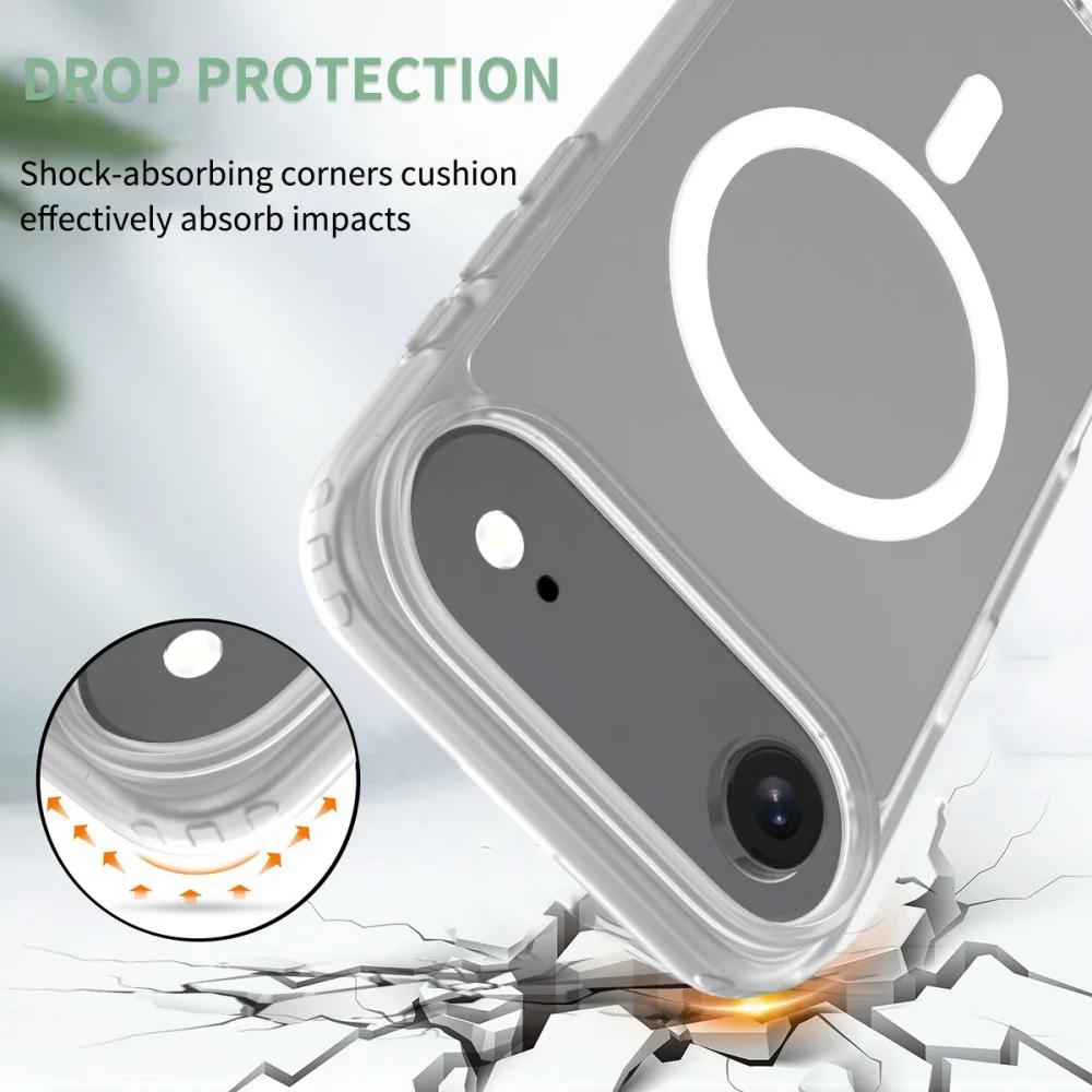 Hochwertige magnetische Magsafe-Hülle für IPhone 17 Air 16 15 14 13 12 11 Pro Max Plus SE4 16e kabelloses Laden robuste Panzerabdeckung