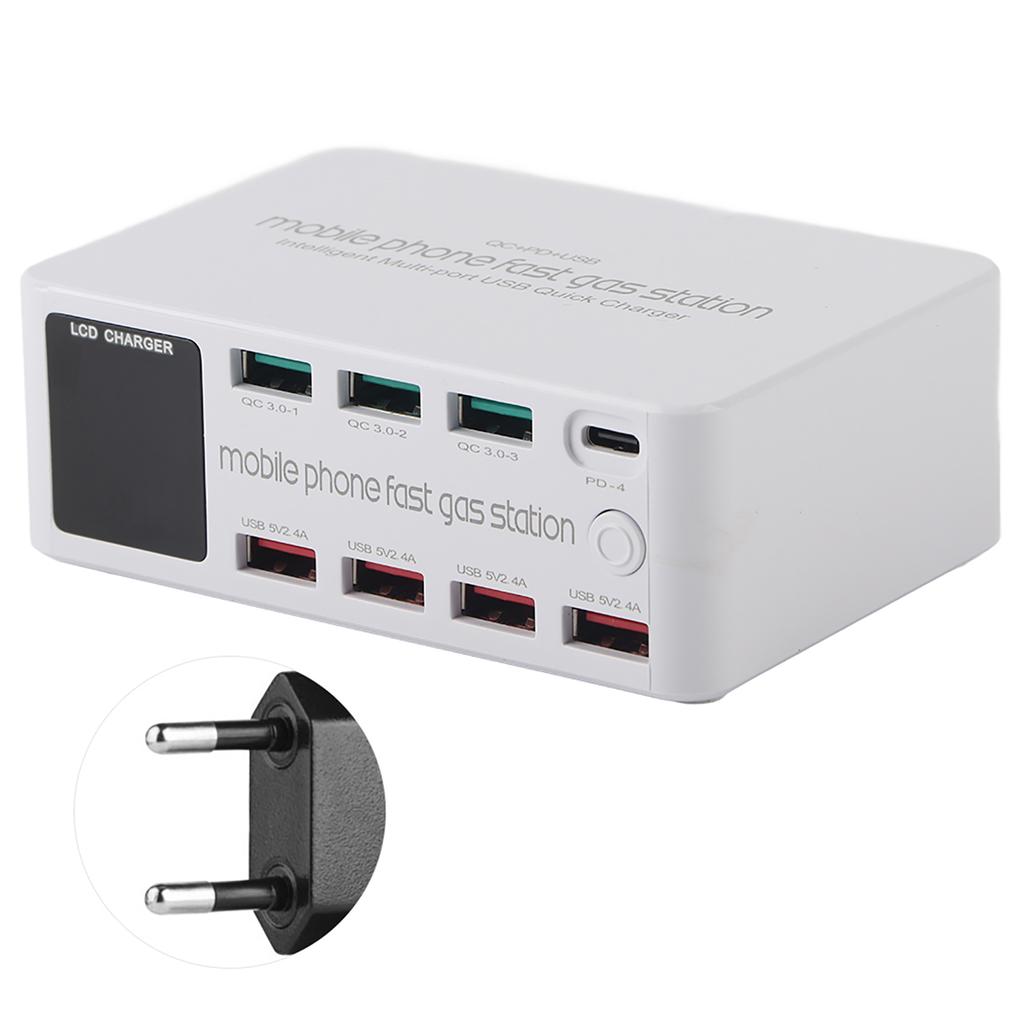 8 IN 1 Multifunction USB Charging Station Smart Socket Bracket 100W Maximum 100‑240VEU