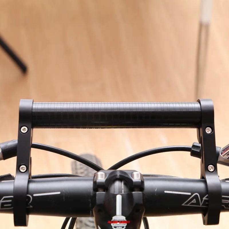Motorcycle Handlebar Extender Clamp Frame Aluminum Extension Bracket Holder for Cellphone Speedometer with Screws