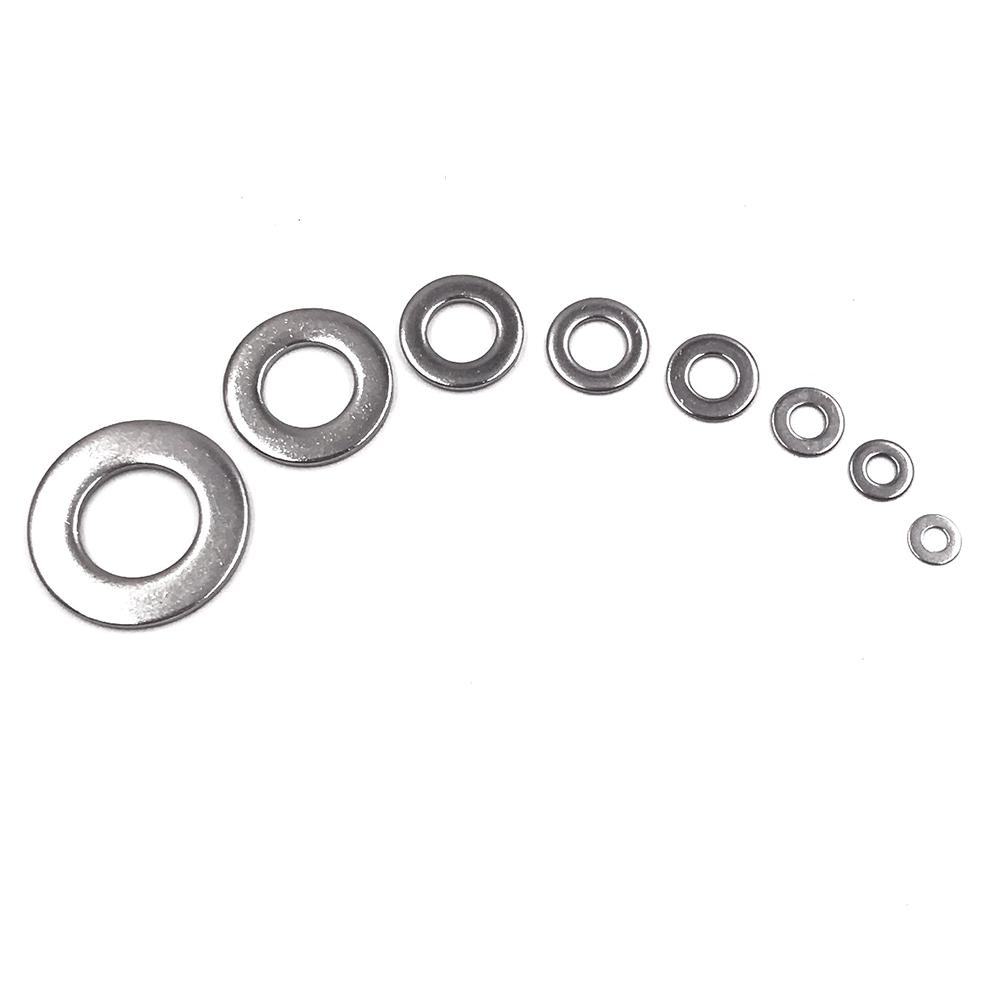 

360pcs 8 Sizes Stainless Steel Flat Washers Assortment Set Kit with Storage Box Portable(M2 M2.5 M 4 M5 M6 M 8 )