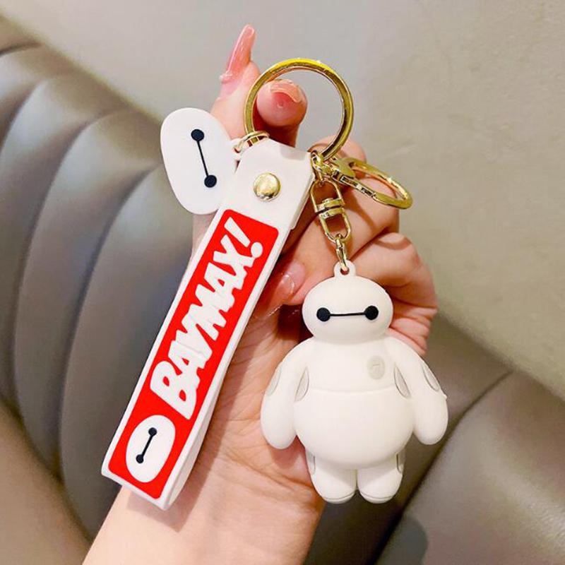 Přívěsky na klíče Big Hero Kreslený Baymax Panenka Přívěsek Kroužek na klíče Pro Chlapce Dívky Figurka Doplňky Dárky