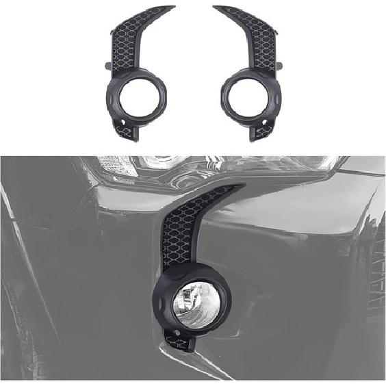 Black Front Fog Light Cover Trim Replacement Frame For 4runner SR5/TRD Pro 2014+