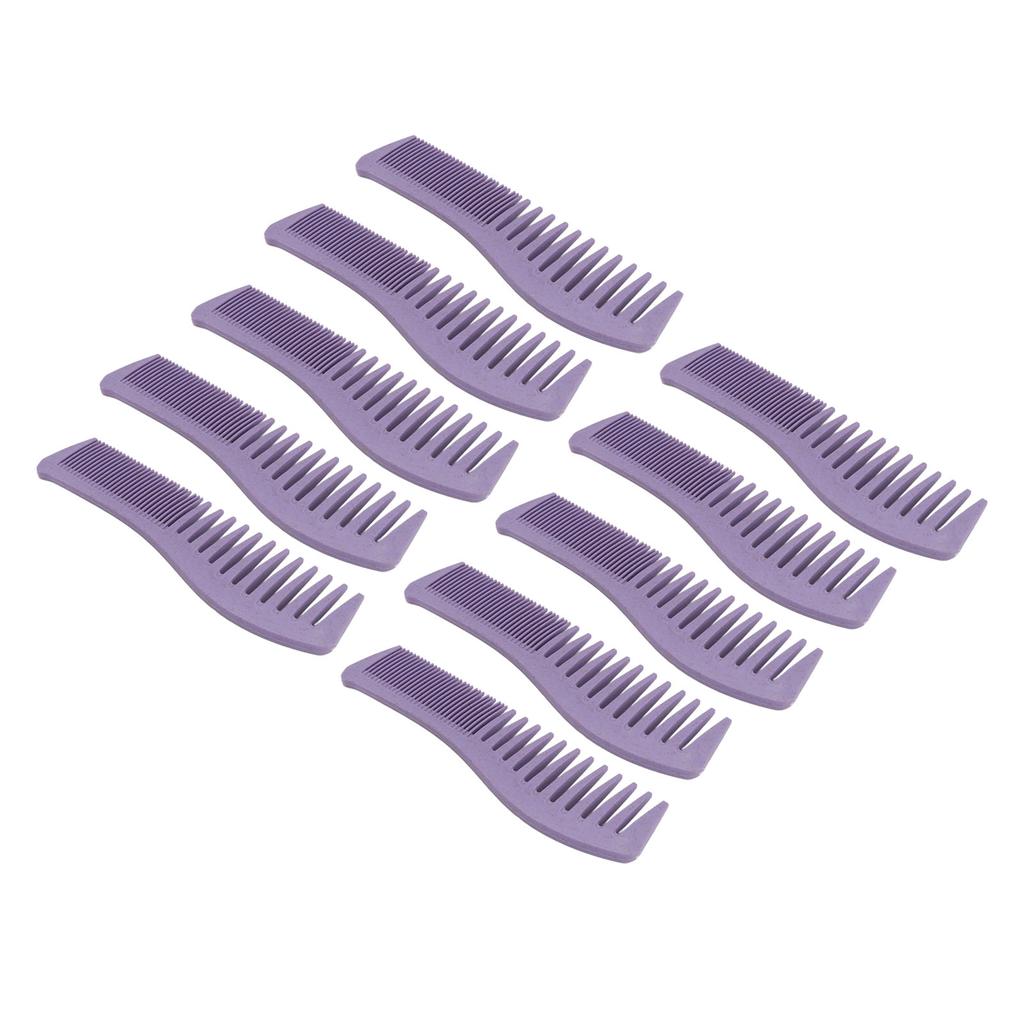 10 Pcs Hair Comb Fine and Wide Tooth Ergonomic Handle Wheat Straw Hair Styling Comb