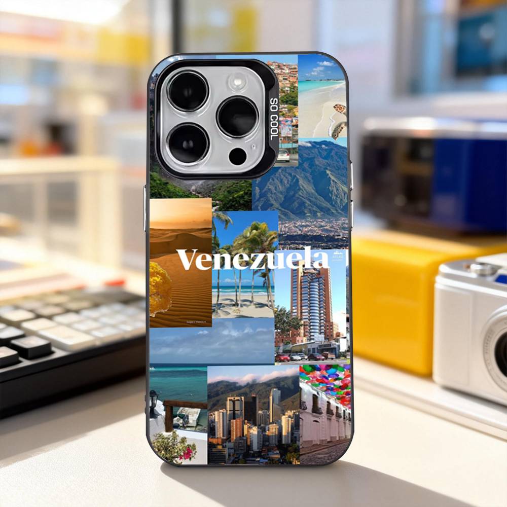 

Flag Of Venezuela Art Phone Case For iPhone 17,16,15,14,13,12,11,Pro,XS,Max,Plus,Mini,SE4,E IMD Matte Black iPhone16e