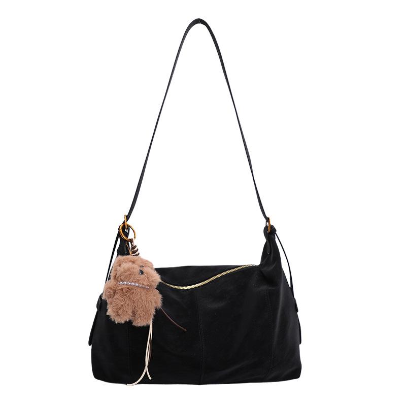 Casual Commuting Tote Bag, Soft Leather, Simple and Niche Single-shoulder Bag