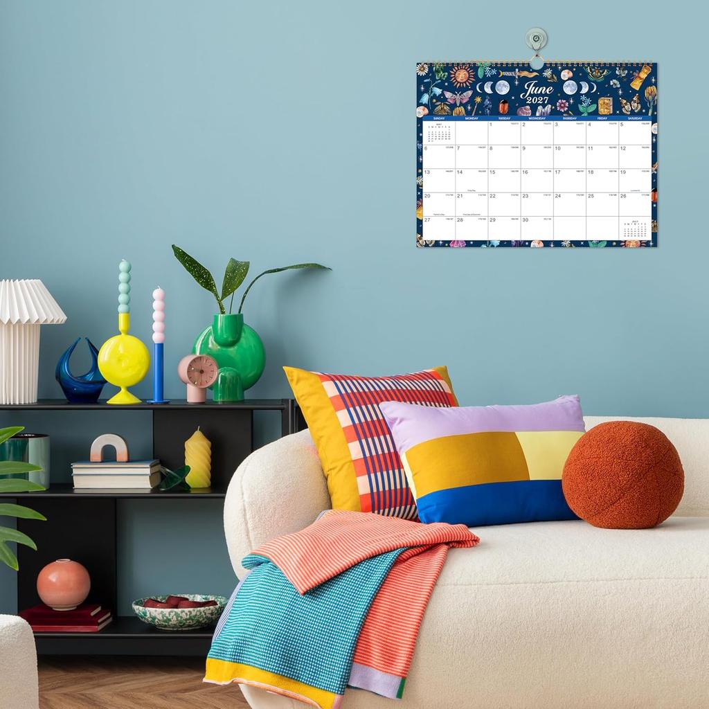 2026-2027 Wall Calendar - 18 Months Wall Calendar from Jan. 2026 - Jun. 2027, 14.7" x 11.5", Premium Thick Paper, Haning Loop for Home & Office