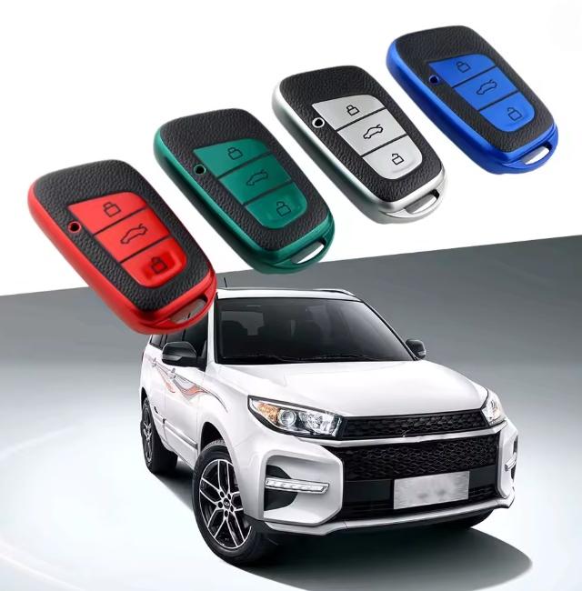 Car Key Case Cover for Chery EQ1 fulwin2 Tiggo 3 E3 E5 ARRIZO 5 Remote Key Holder Protector TPU Shell Fob Accessories