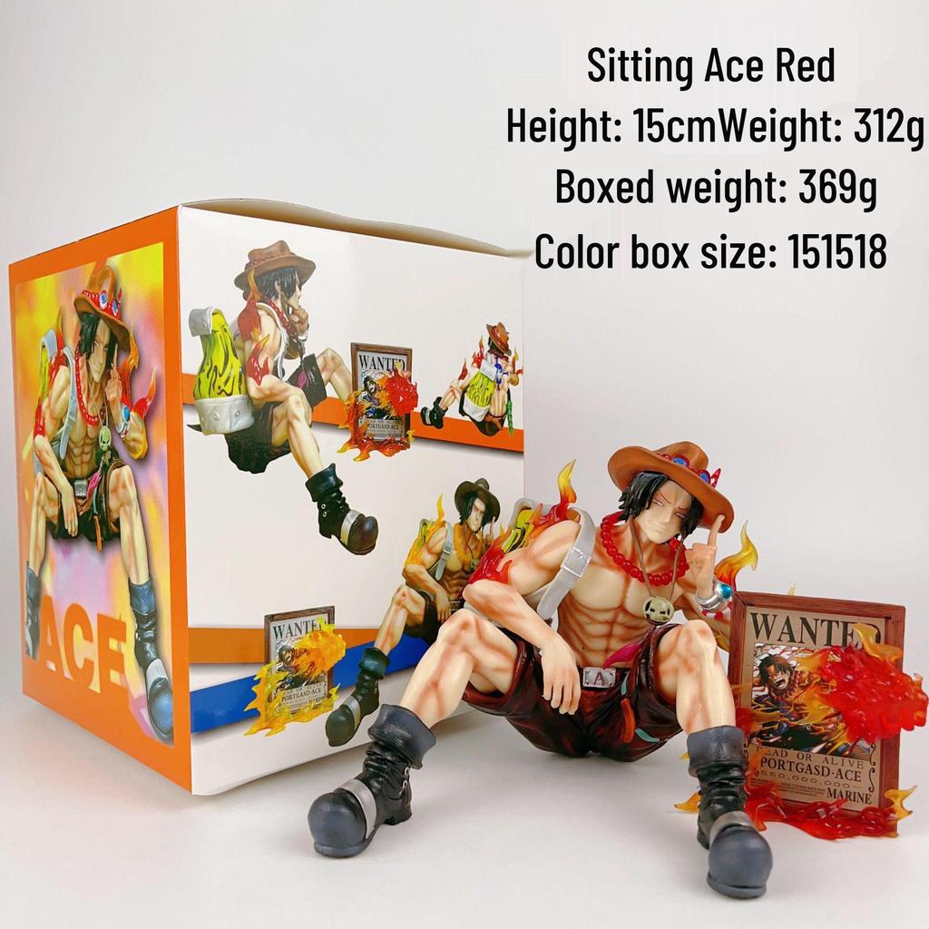 One Piece Onigashima Luffy, Zoro, Ace, & Sanji Anime Figurine Set