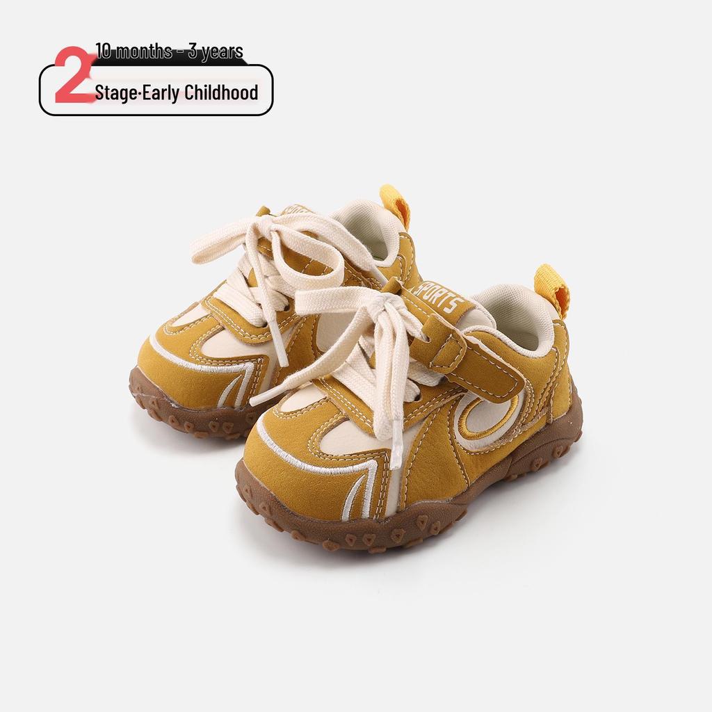 Embroidered Soft Sole Sports Shoes for Kids, 10 Months - 3 Years, Trendy Girls' & Boys' Spring Trainers