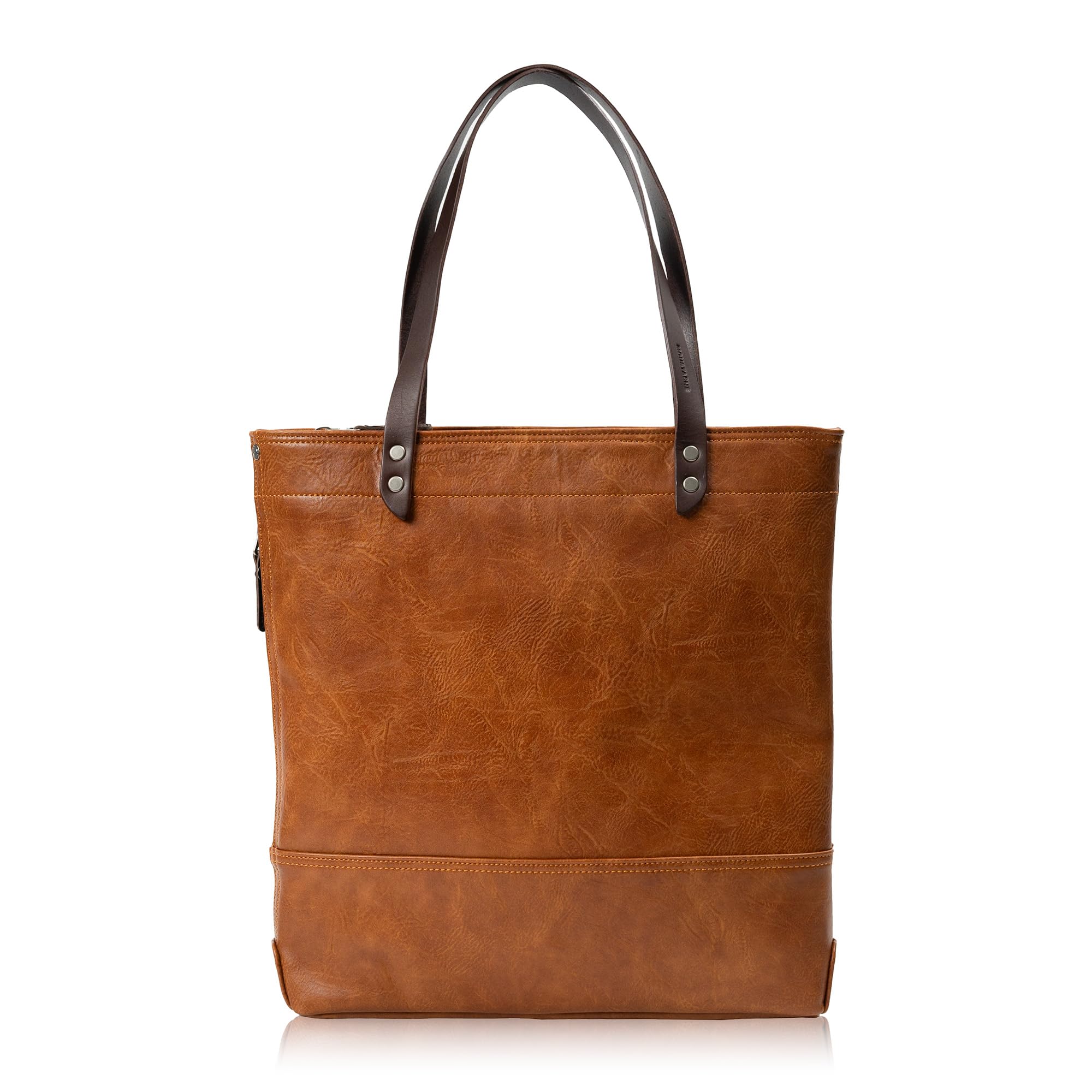 

Moustache Tote Thin A4 Synthetic Leather VYE-4818 Bag, Vertical, Gusset, Size, (Camel)