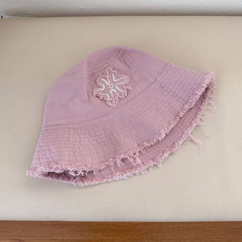 

Style Hat Versatile Sweet Flower Patch Womens Bucketfishermans Hats рожевий