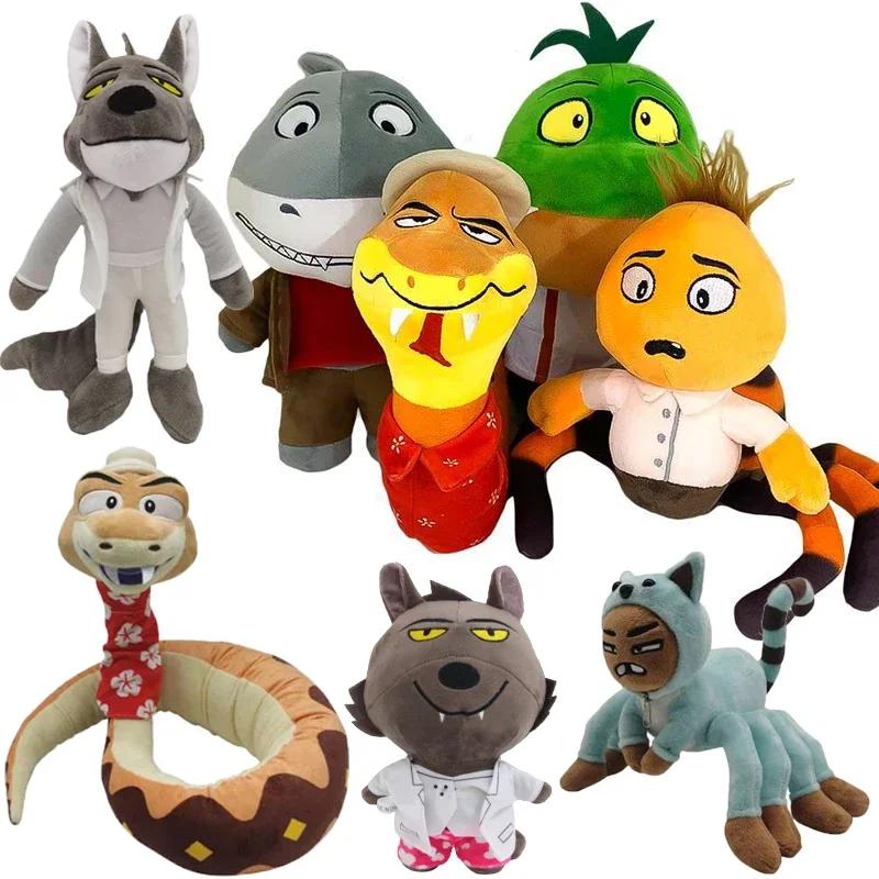 The Bad Guys Plush Toys Mr Snake Piranha Wolf Shark Tarantula Soft Stuffed Dolls Plushies Figure Peluche Pillow Christmas Gifts
