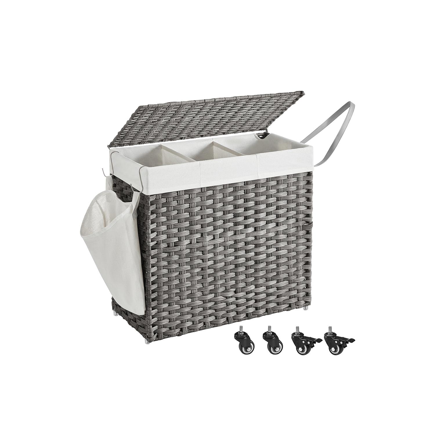 SONGMICS Laundry Basket, Handwoven Laundry Hamper
