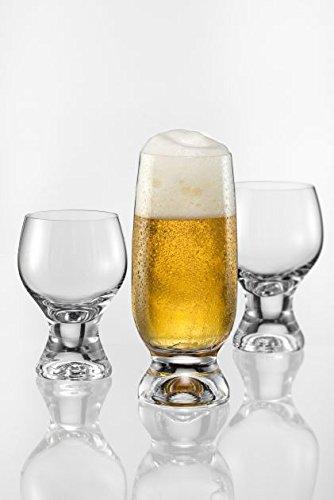 Bohemian Glass Gina Tumblers (Beer Glasses), Set of 6, Dishwasher Safe, Crystallex