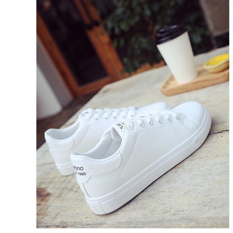 Summer Small White Shoes Female Students Lace-up Board Shoes Flat Sports Casual Women's Shoes 6608