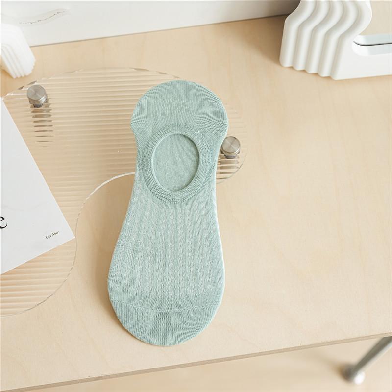 10 Colors of Colored Cotton WOMEN'S Short Socks, Ankle Breathable Mesh Sports Socks, Summer Casual Solid Color Boat Socks