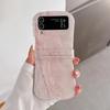 Korean Marble Texture Painted Case For Samsung Galaxy Z Flip 6 5 4 3 5G Flip4 Flip5 3-piece Set Flip6 Cute Anti-Scratch Cover