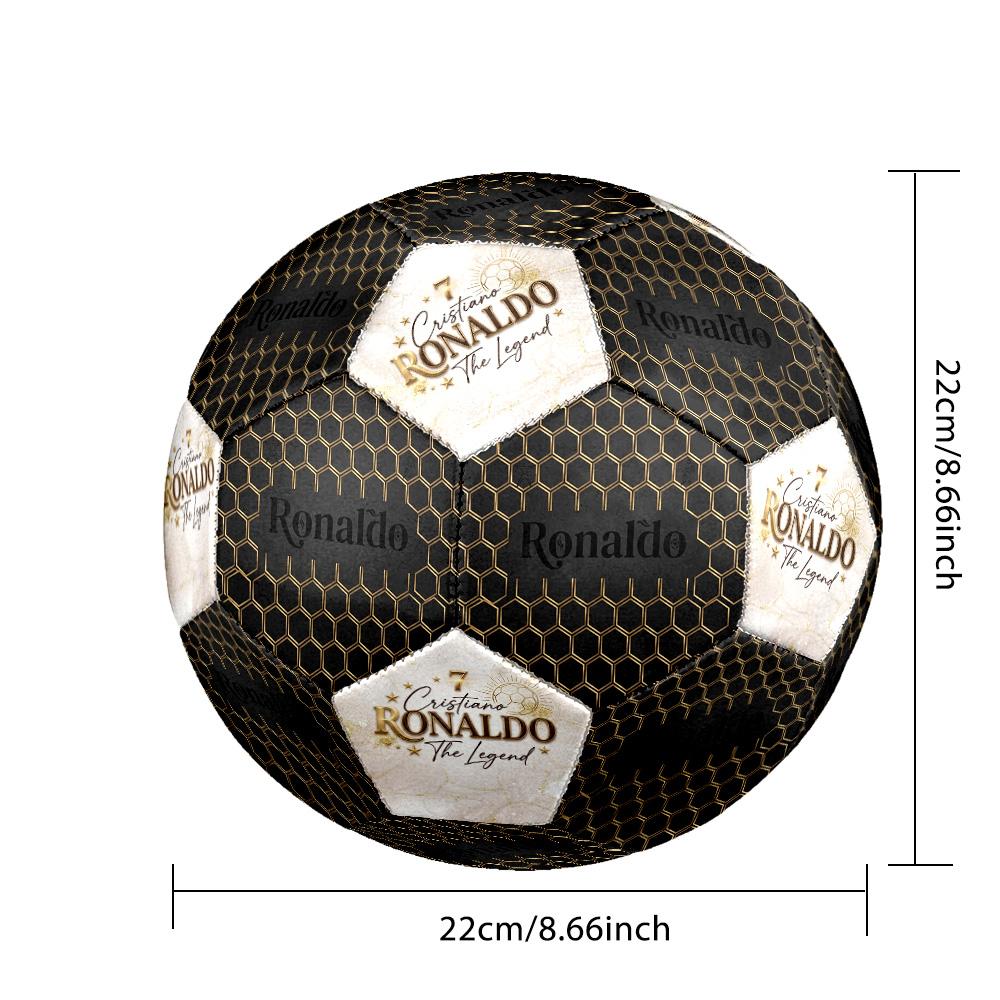 Ronaldo's Golden Legacy Size 5 Soccer Football Machine-Stitched Indoor/Outdoor Universal Football Unique Gift for Soccer Lovers