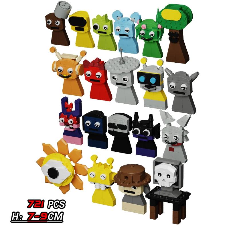New I Sprunki Figures Building Blocks Dark Horror Sprunki Toy Set Simon Wenda Figure Construction Toy Xmas Easter Gift